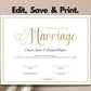 Wedding Marriage Certificate Design - Digital Doc Inc