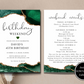 Birthday Weekend Itinerary Gold and Emerald Green - Digital Doc Inc