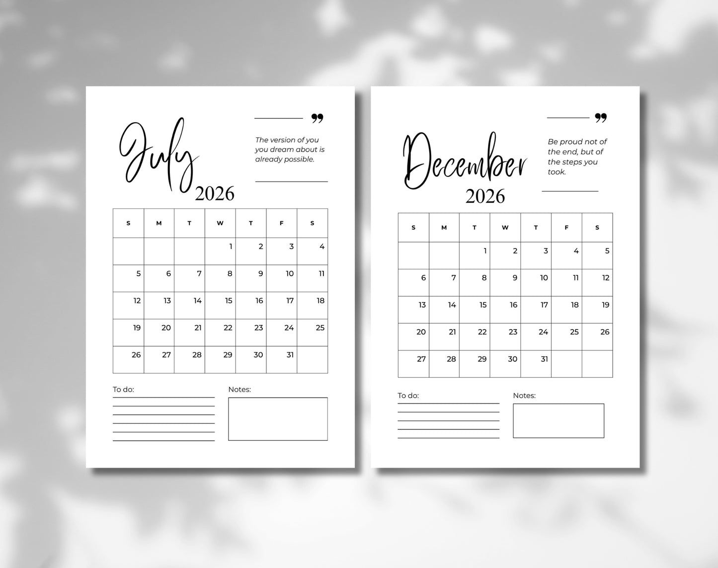 2026 Calendar Printable