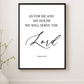 As For Me and My House, Christian Wall Art, Scripture Bible Verse Home Decor