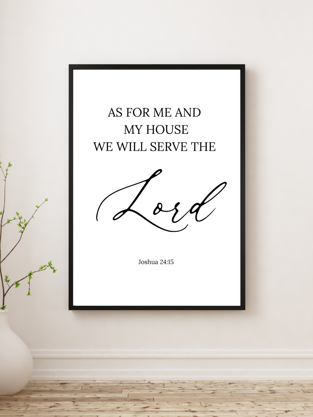As For Me and My House, Christian Wall Art, Scripture Bible Verse Home Decor