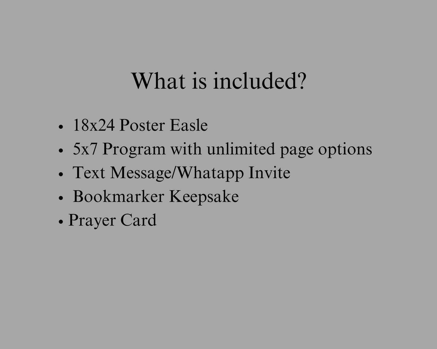 Funeral Program, Prayer Card, Easel Display, Memorial Bookmark & Phone Invitation Announcement Bundle - Digital Doc Inc