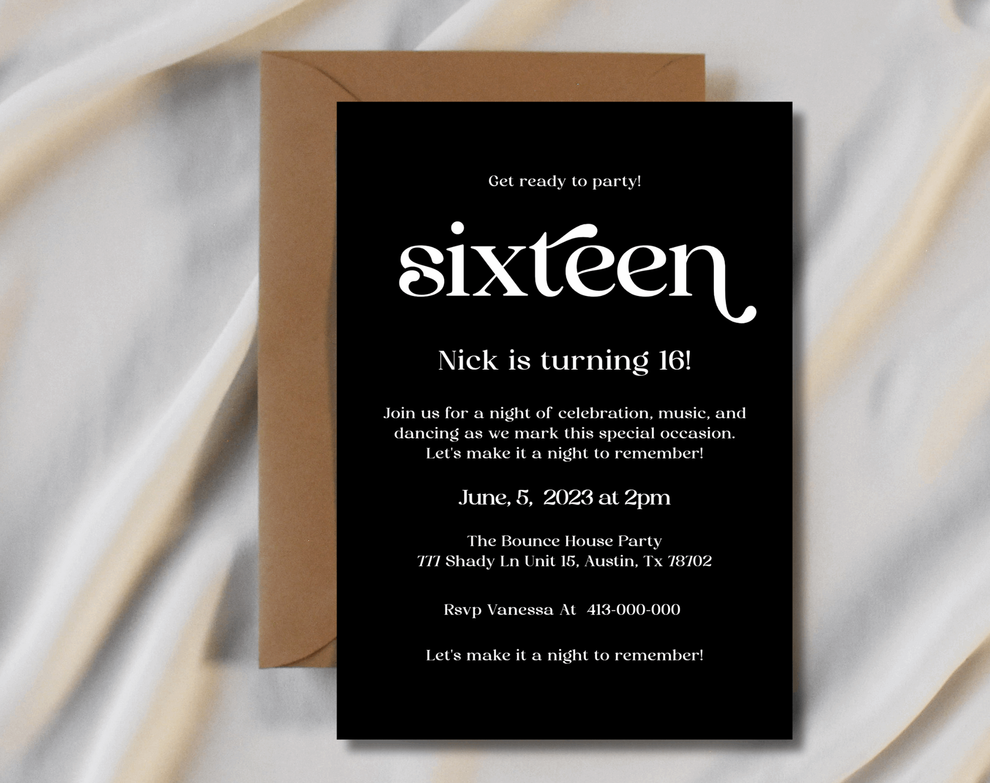 Quinceañera Sweet 16 Invitation - Digital Doc Inc