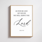 As For Me and My House, Christian Wall Art, Scripture Bible Verse Home Decor