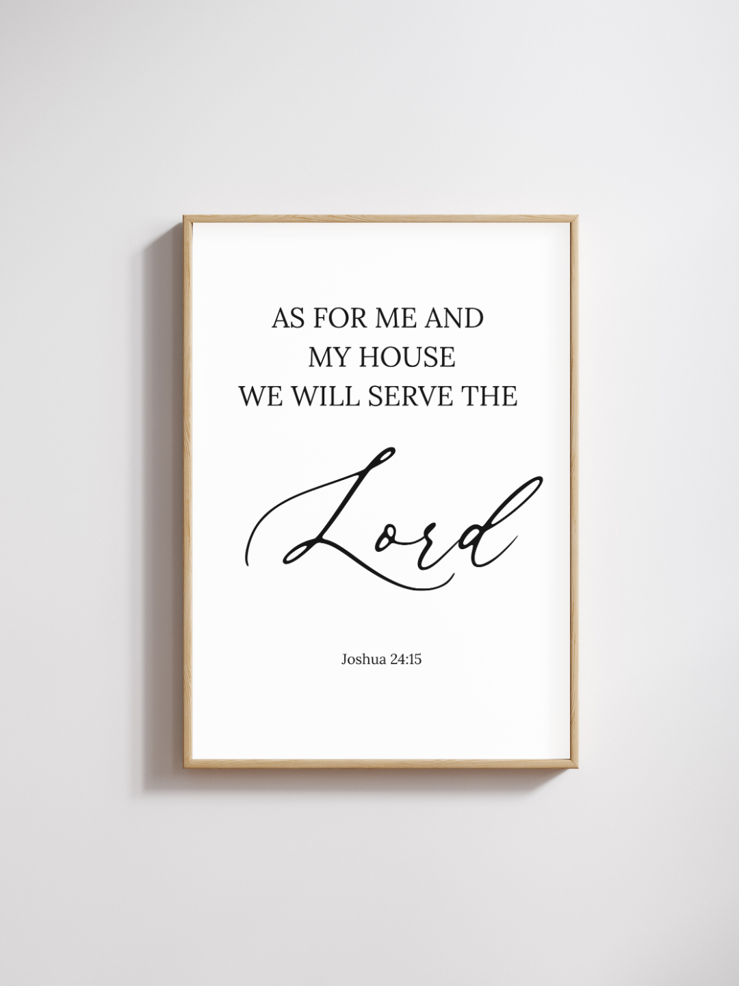 As For Me and My House, Christian Wall Art, Scripture Bible Verse Home Decor