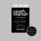 Funny bruh birthday invites - Digital Doc Inc