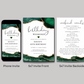 Birthday Weekend Itinerary Gold and Emerald Green - Digital Doc Inc