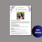 Purple / Lavender Funeral Celebration of Life Program
