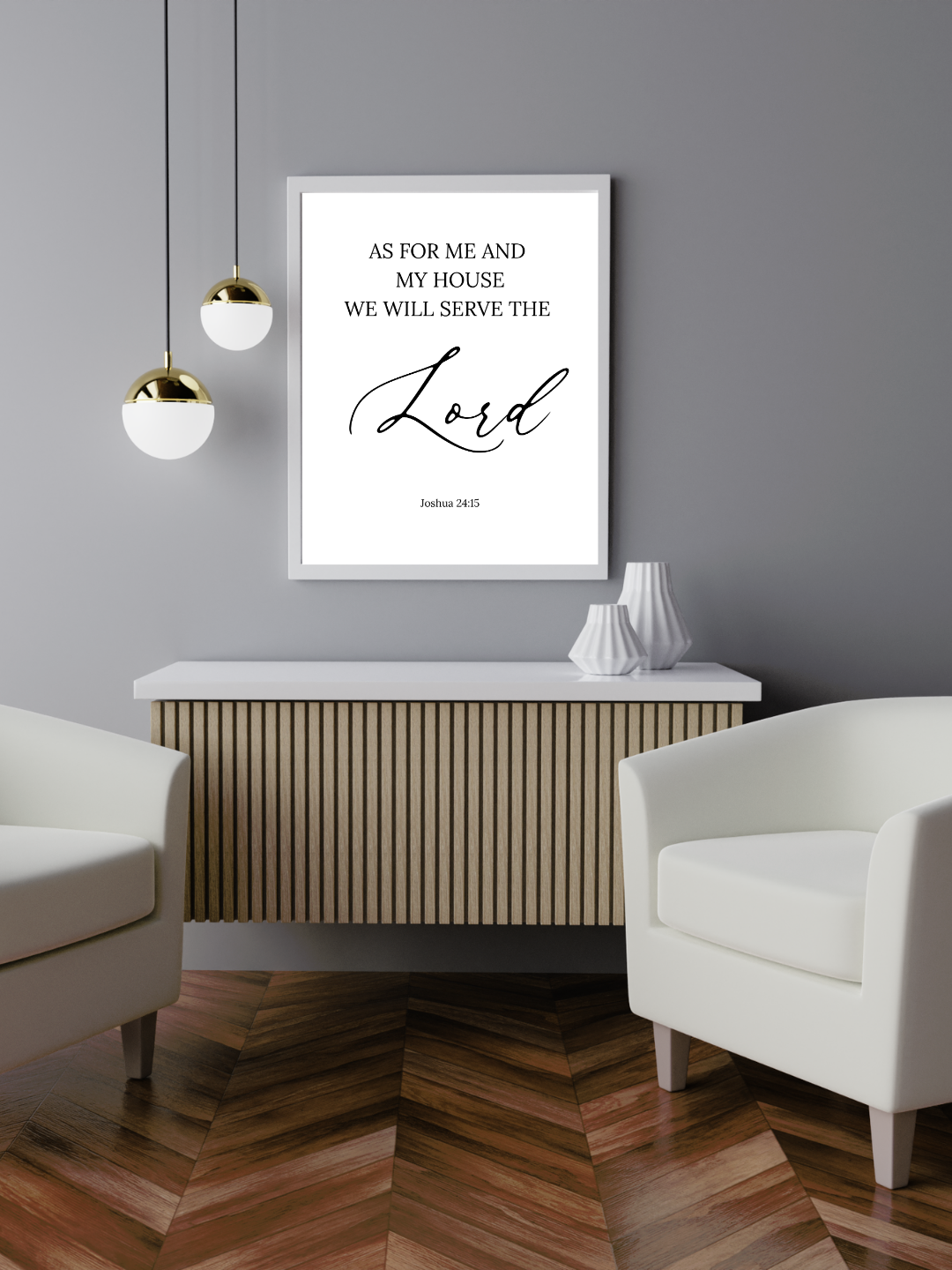 As For Me and My House, Christian Wall Art, Scripture Bible Verse Home Decor
