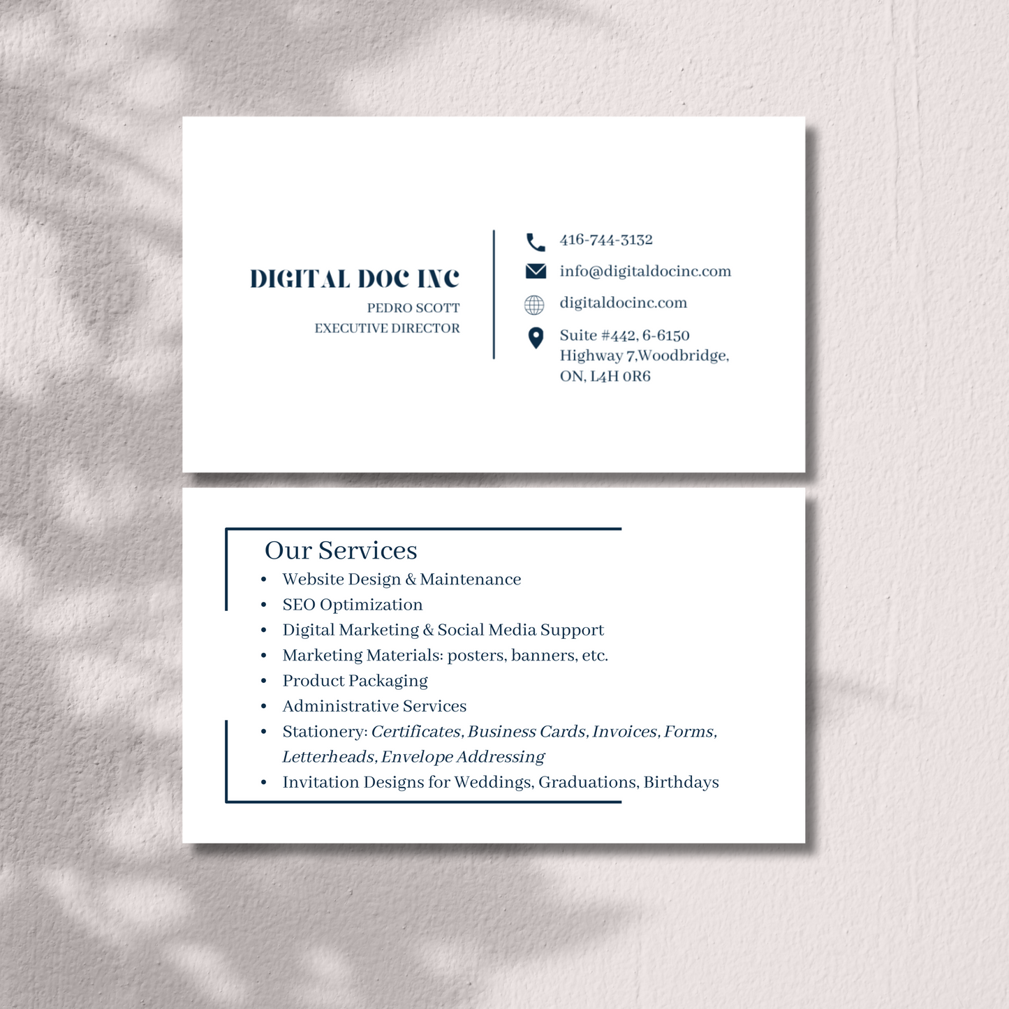 Custom Business Cards Design Template, 1000 Personalized Business Cards, Printing & Shipping Inc, 2 Sided