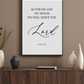As For Me and My House, Christian Wall Art, Scripture Bible Verse Home Decor