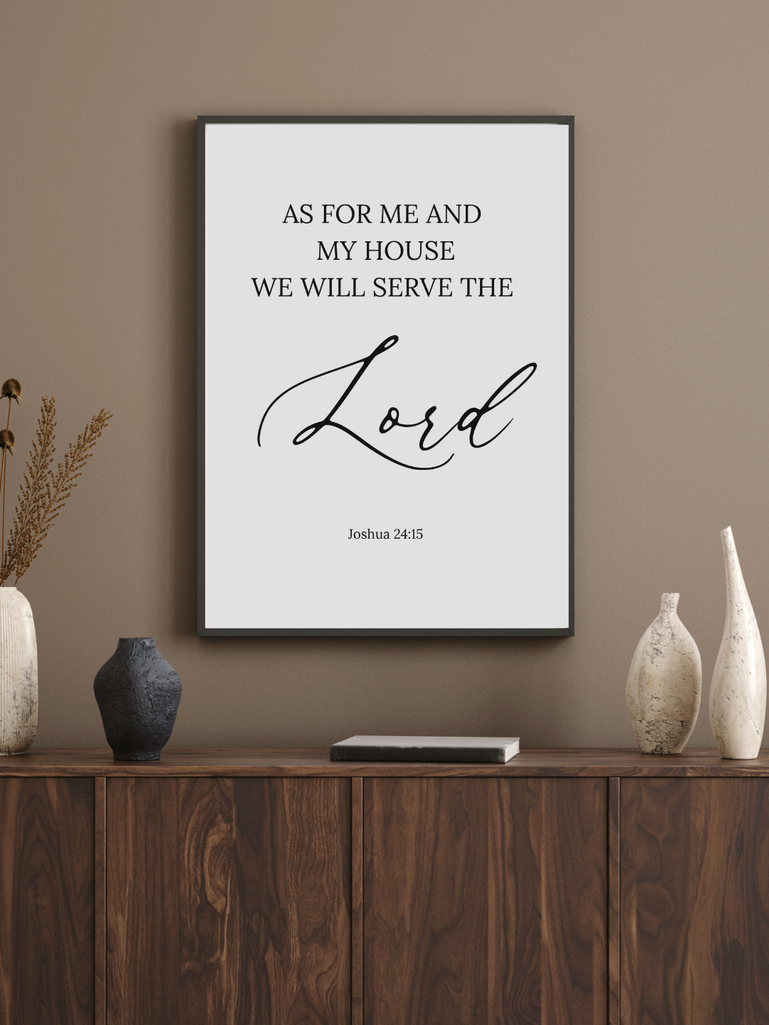 As For Me and My House, Christian Wall Art, Scripture Bible Verse Home Decor