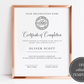 Certificate of Completion Template - Digital Doc Inc