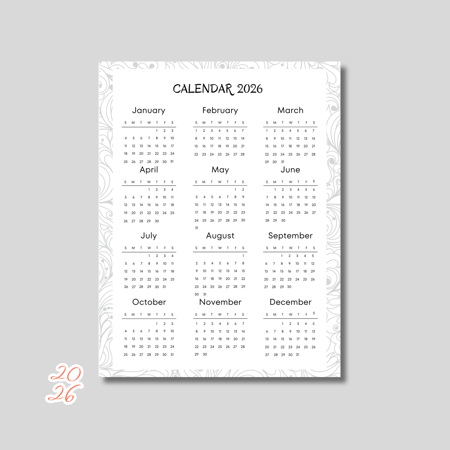 Food Tracker | Weekly & Monthly Meal Log | Printable PDF Planner Digital Download