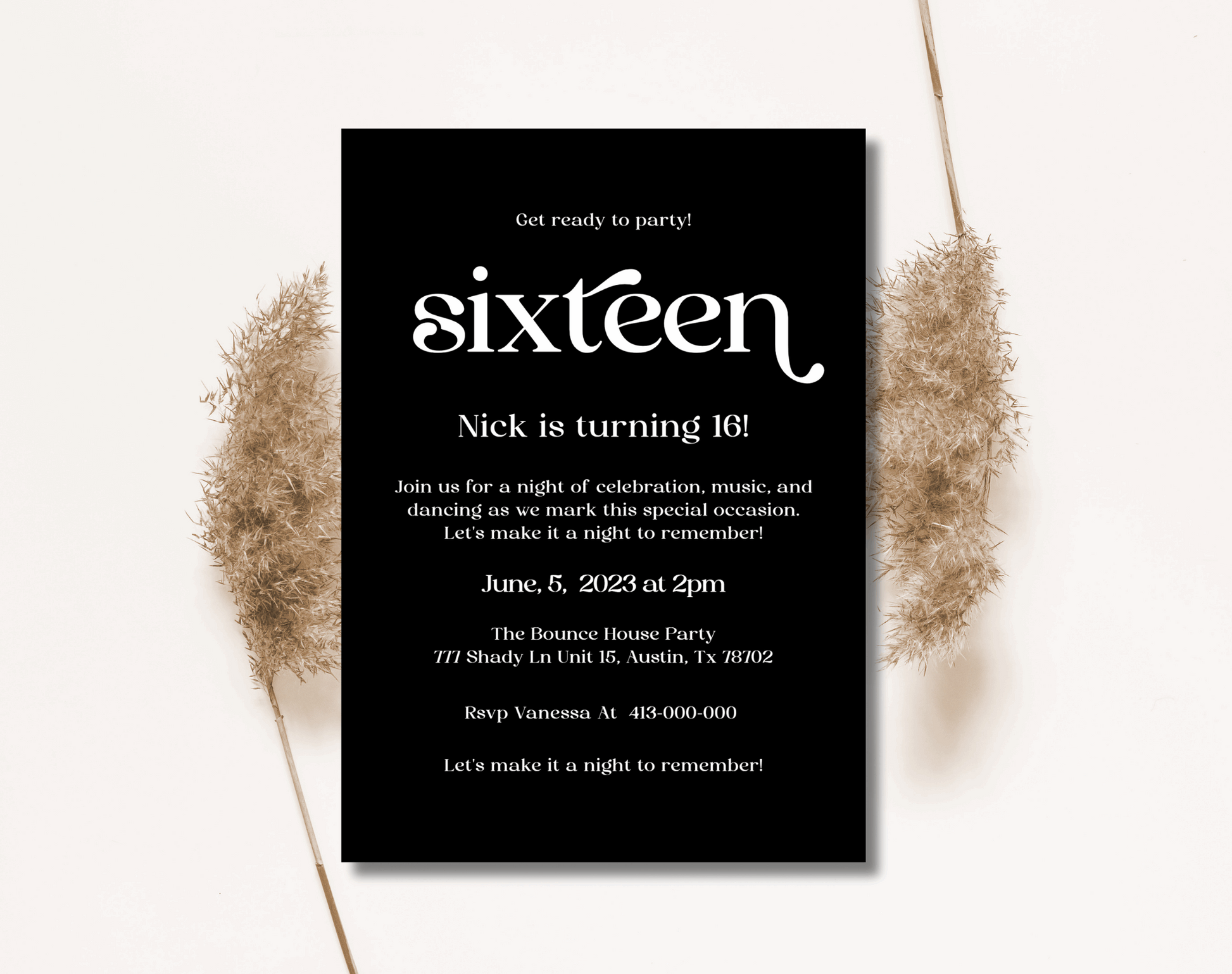 Quinceañera Sweet 16 Invitation - Digital Doc Inc