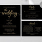 Black and Gold Wedding Invitation - Digital Doc Inc