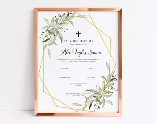 Editable Dedication Certificate Template - Digital Doc Inc