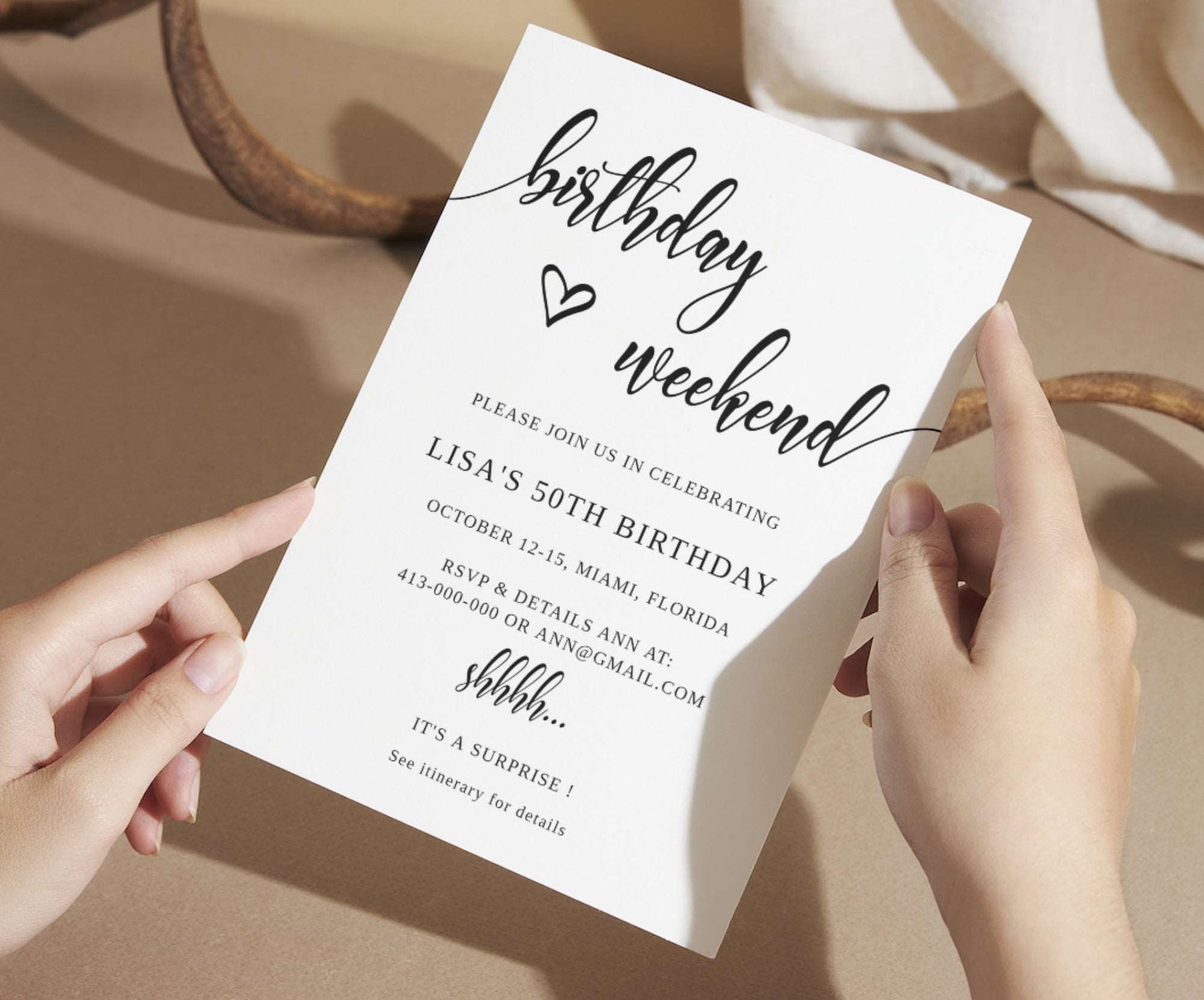 Printable Birthday Itinerary Template - Digital Doc Inc