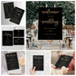 Elegant Black and Gold Wedding Stationery Bundle