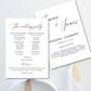 Minimal Wedding Program Fan Template - Digital Doc Inc