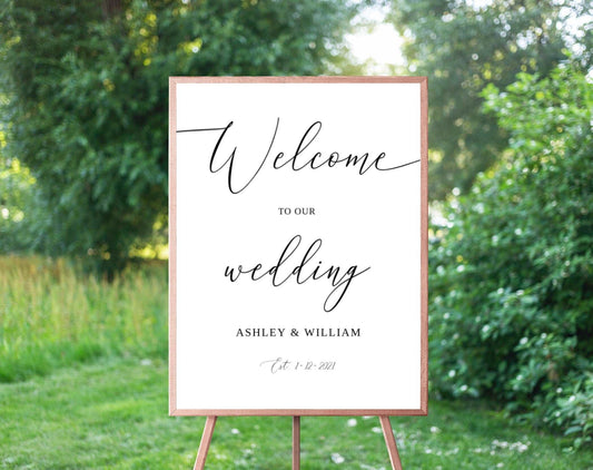 Rustic Wedding Welcome Sign - Digital Doc Inc