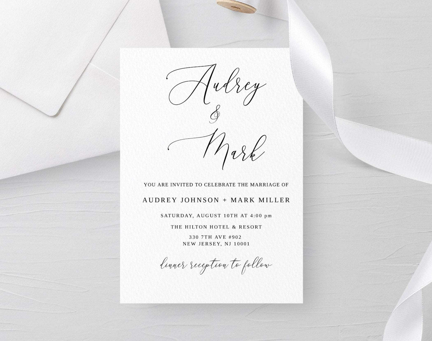 Simple Wedding Invitation Template - Digital Doc Inc