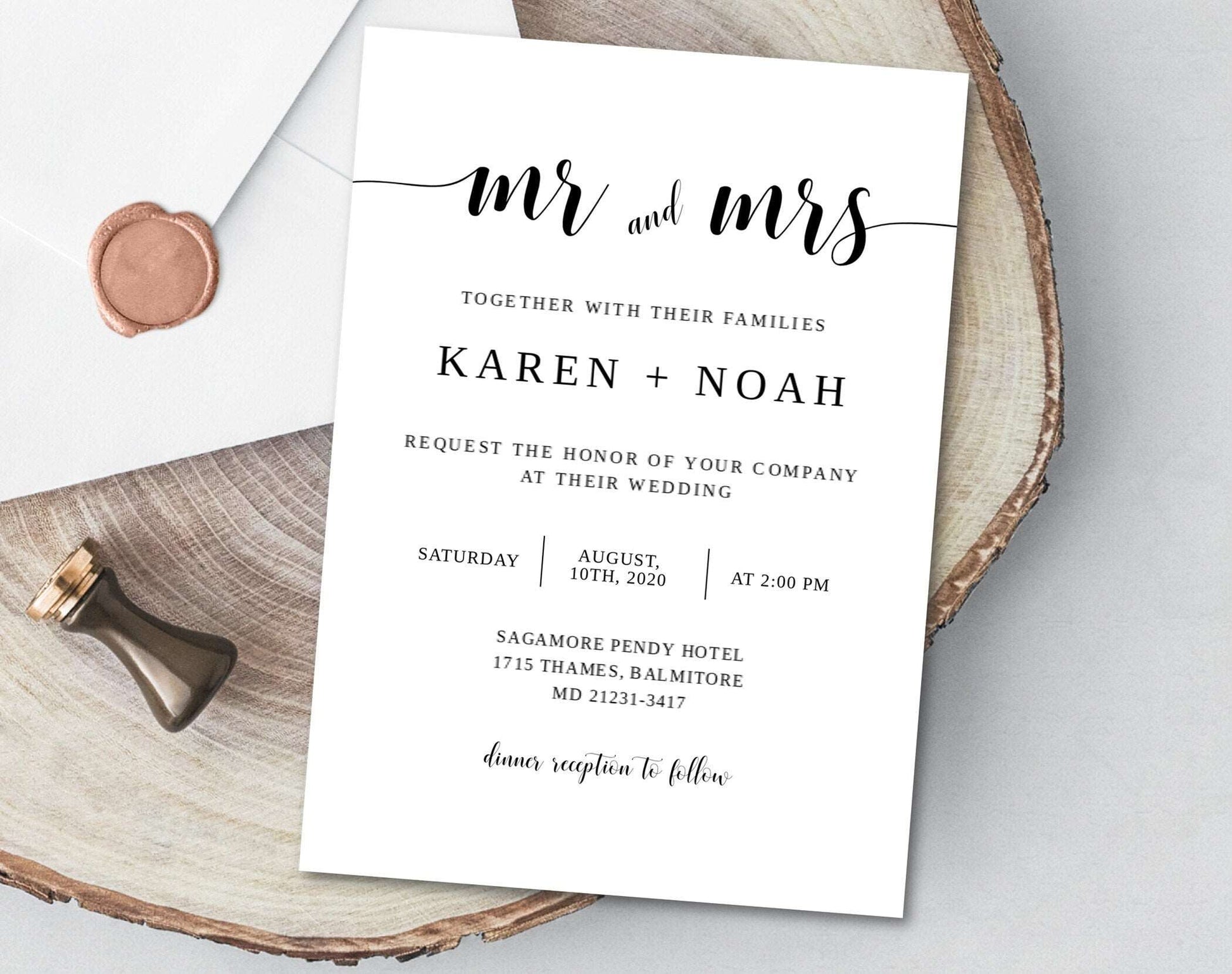 Wedding Invitation Template - Digital Doc Inc