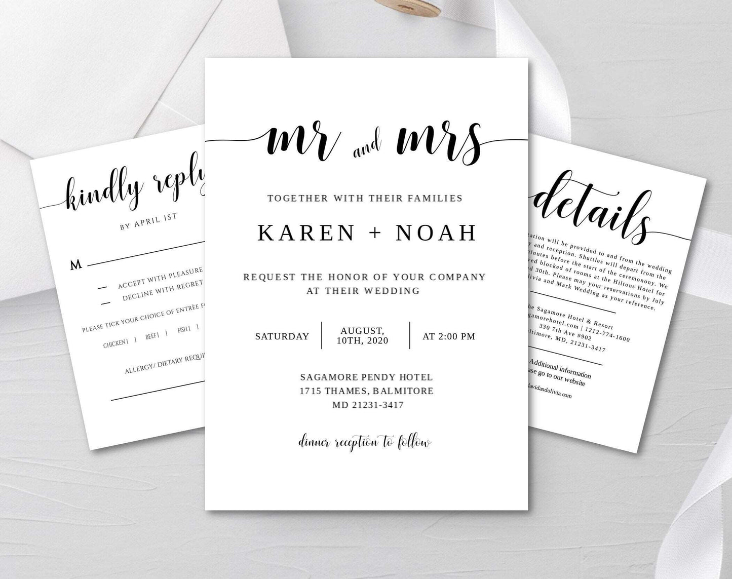 Wedding Invitation Template - Digital Doc Inc