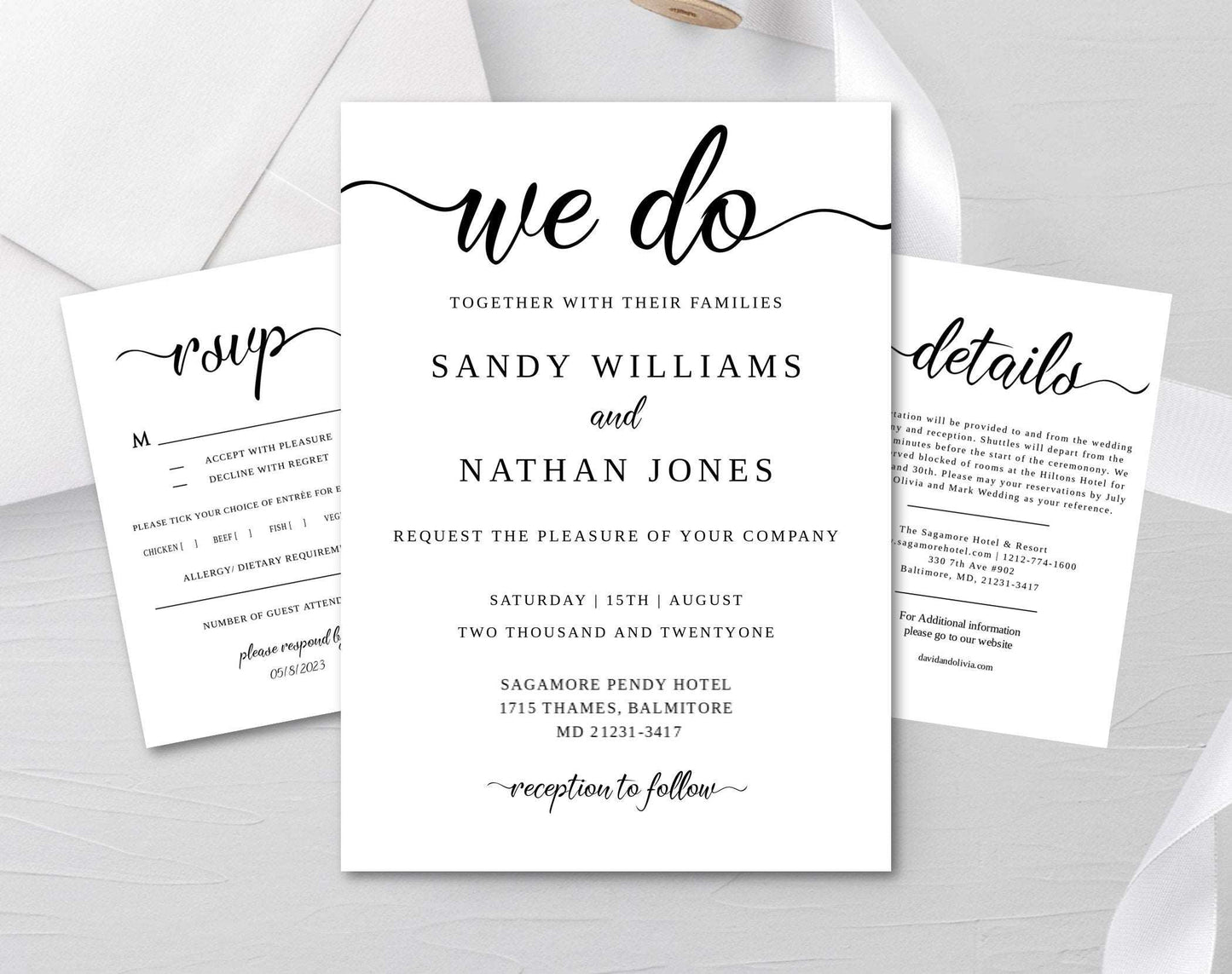 Wedding Invitation Template Download - Digital Doc Inc