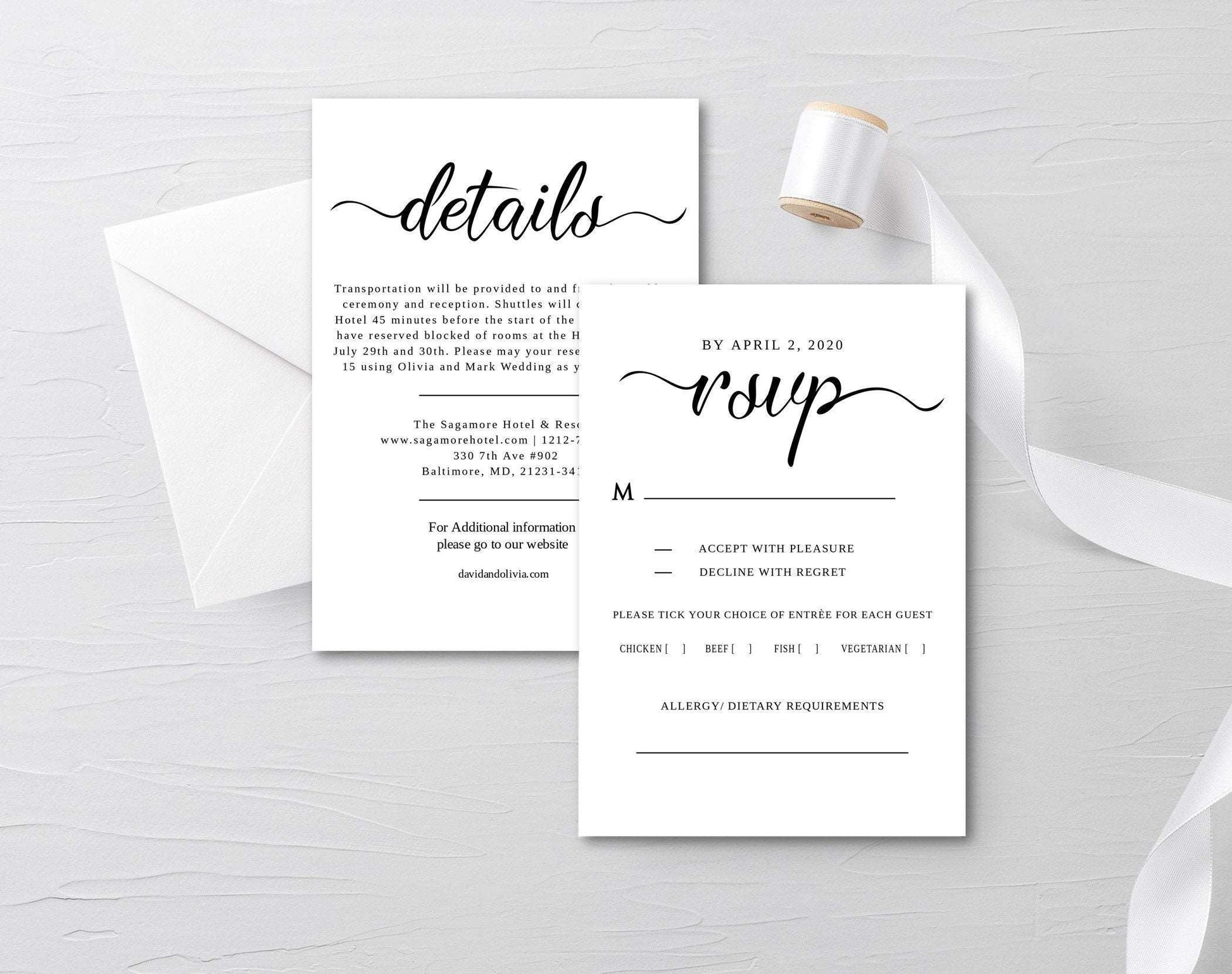 Minimalist Wedding Invitation Template - Digital Doc Inc