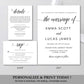 Printable Wedding Invitation Template - Digital Doc Inc