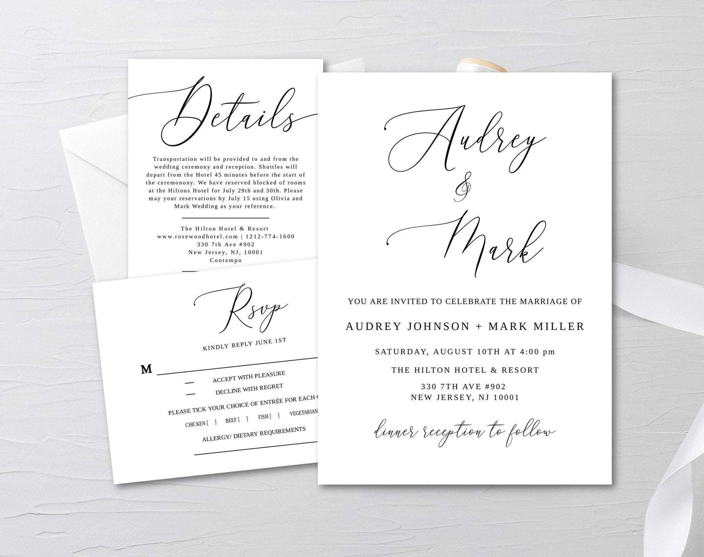 Simple Wedding Invitation Template - Digital Doc Inc