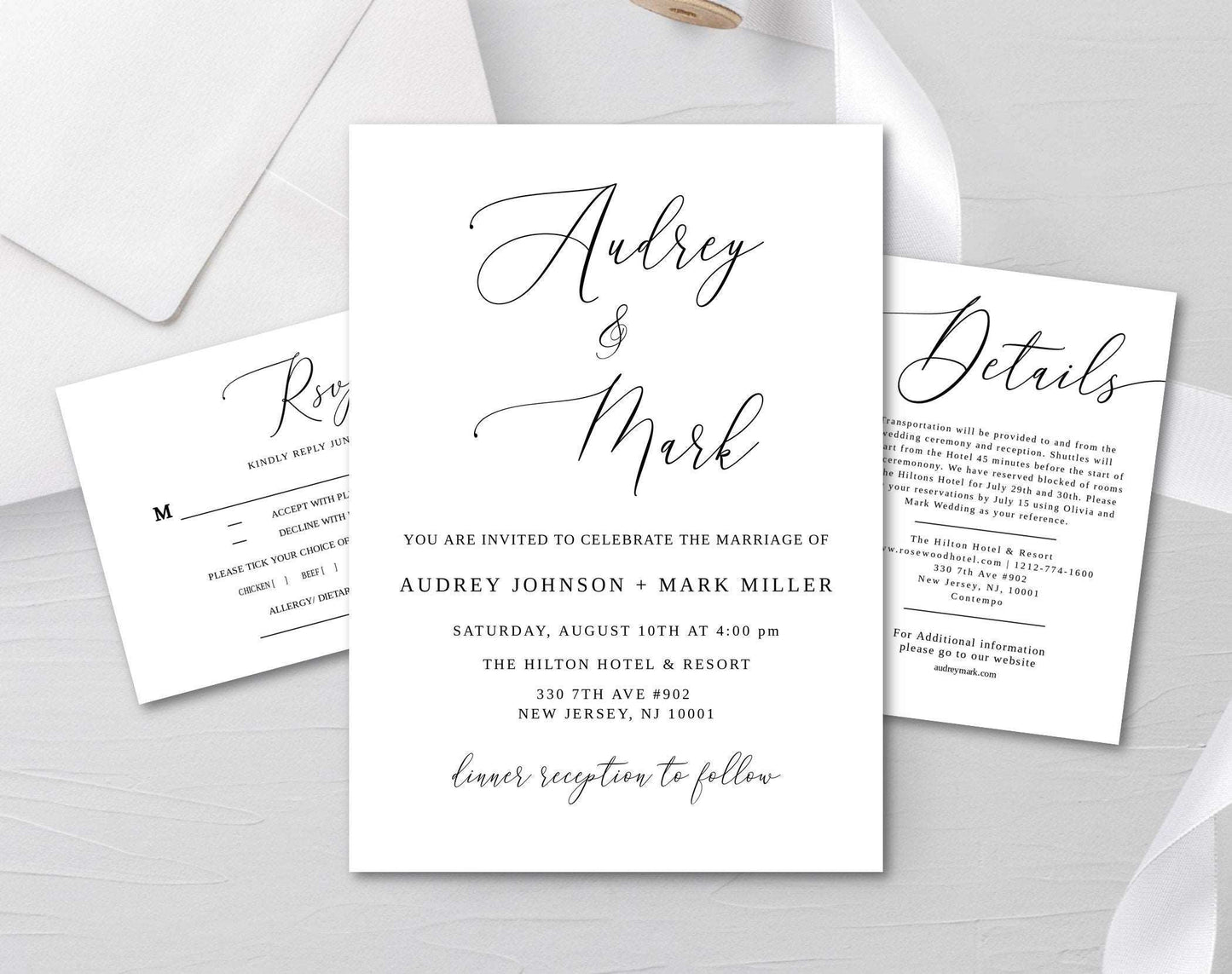 Simple Wedding Invitation Template - Digital Doc Inc