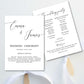 Minimal Wedding Program Fan Template - Digital Doc Inc