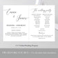 Minimal Wedding Program Fan Template - Digital Doc Inc