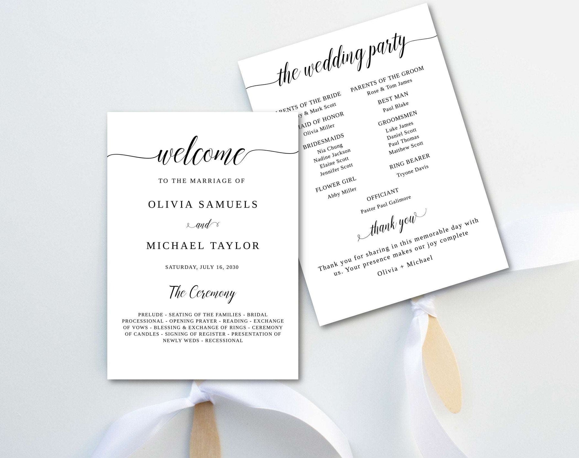 Wedding Program Template - Digital Doc Inc