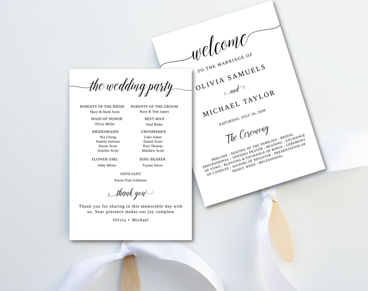 Wedding Program Template - Digital Doc Inc