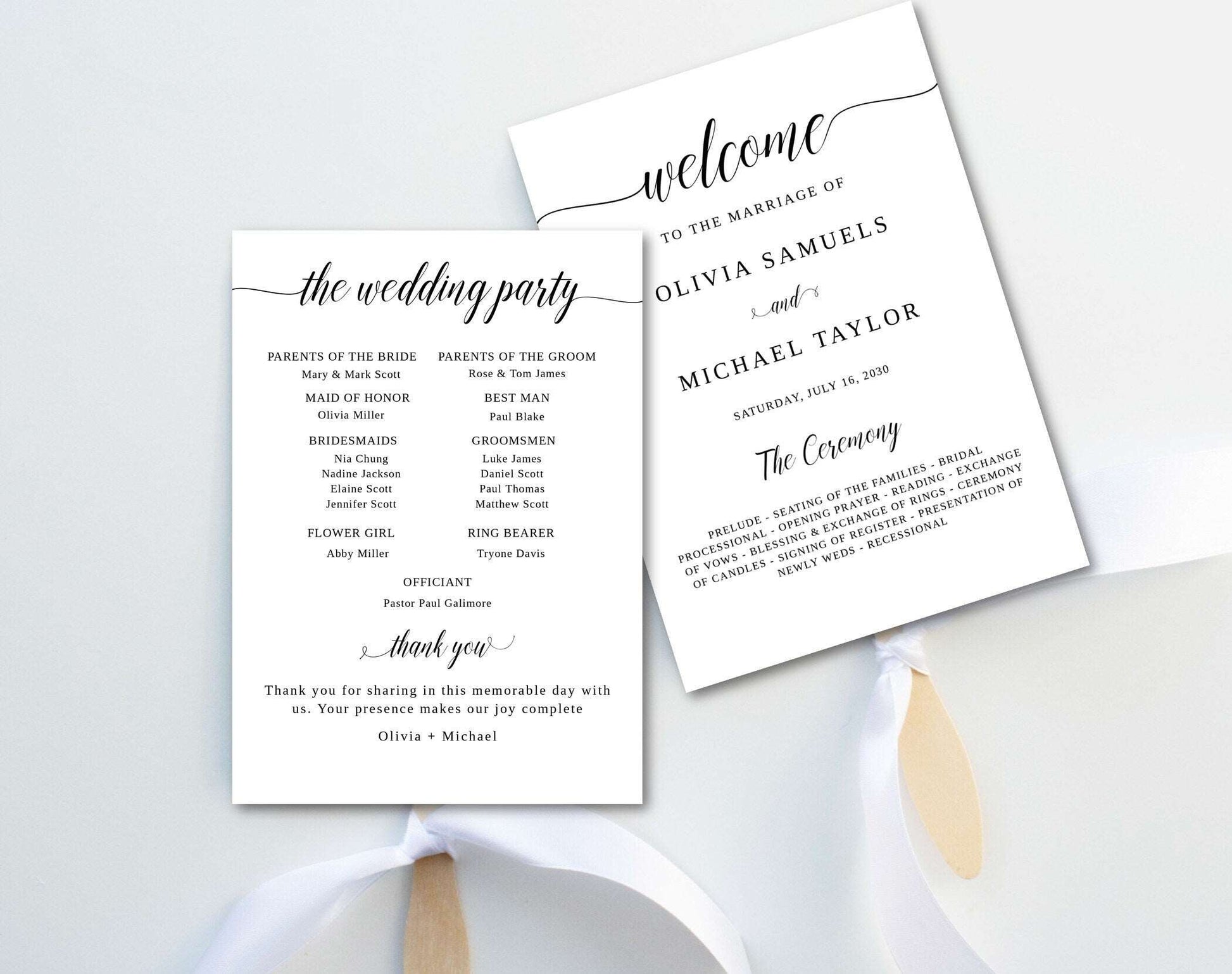 Wedding Program Template - Digital Doc Inc