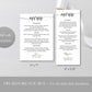 Printable Wedding Menu Template - Digital Doc Inc