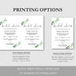 Eucalyptus Bridal Shower Invitation Template - Digital Doc Inc