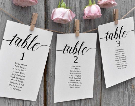 Wedding Seating Chart Template - Digital Doc Inc