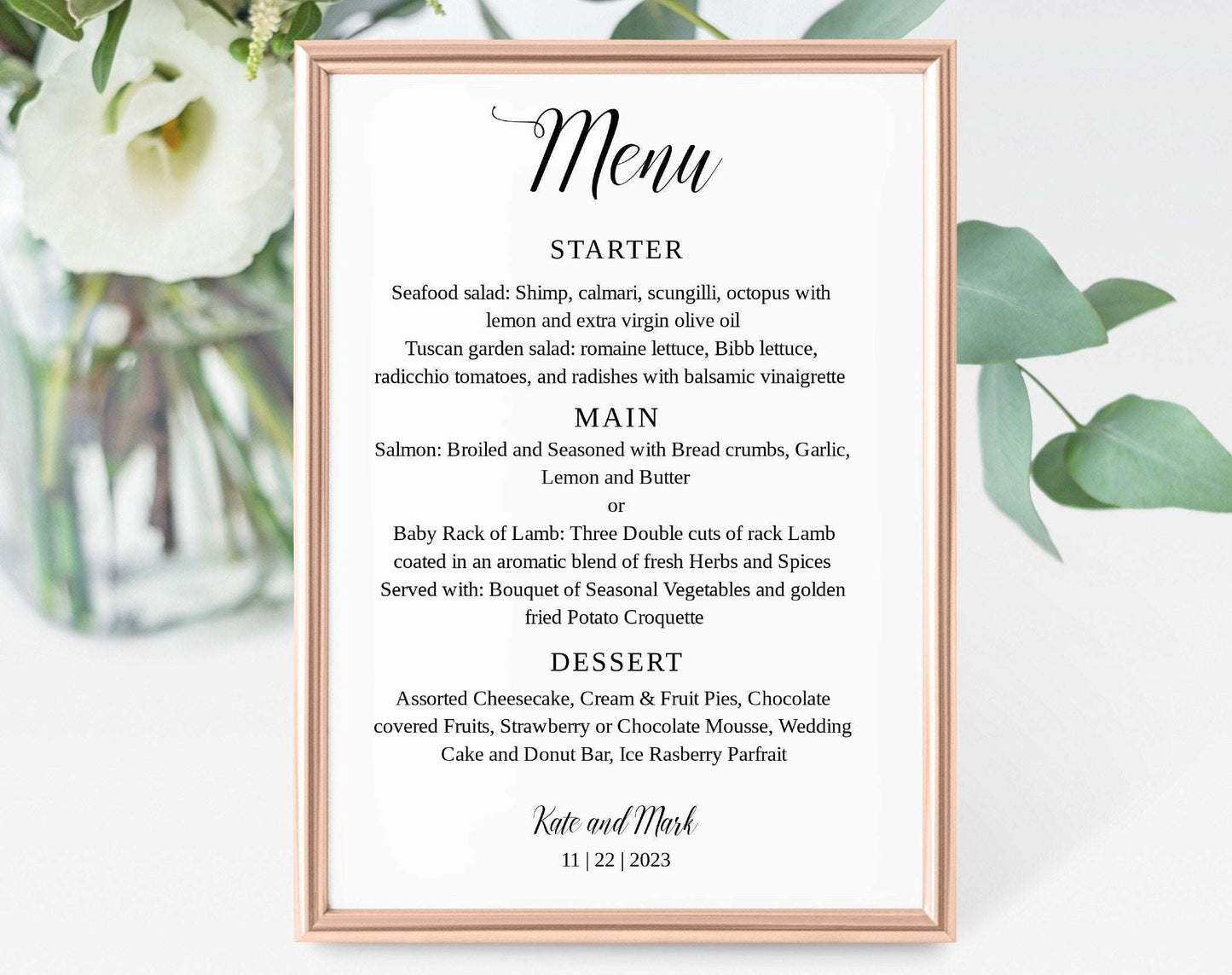 Menu Template - Digital Doc Inc