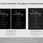 Black and Gold Wedding Invitation - Digital Doc Inc