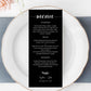 Printable Wedding Menu Template - Digital Doc Inc