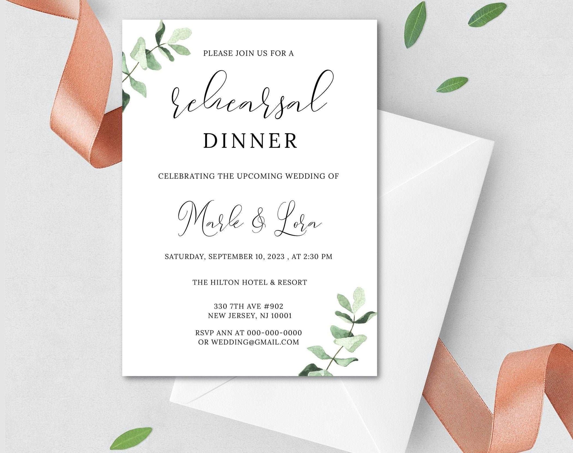 Rehearsal Dinner Invitation Digital Download - Digital Doc Inc