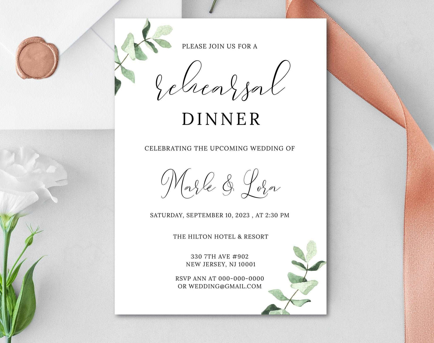 Rehearsal Dinner Invitation Digital Download - Digital Doc Inc