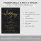 Black and Gold Wedding Invitation - Digital Doc Inc