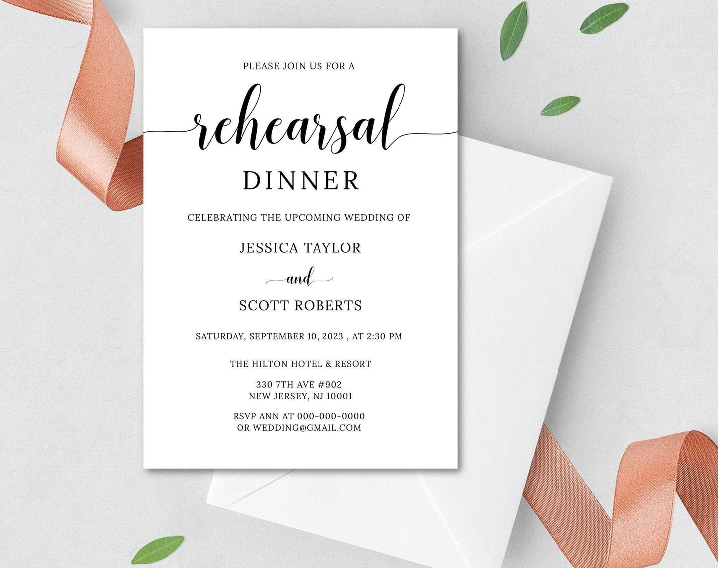 Evite Rehearsal Dinner, Rehearsal Dinner Invites - Digital Doc Inc