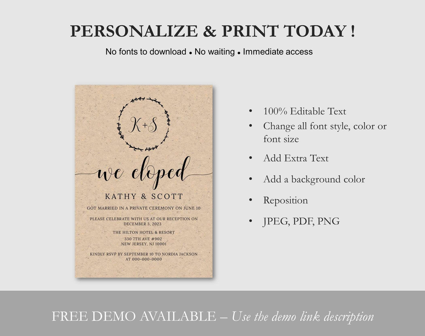 Happily Ever After Party Invitation Template - Digital Doc Inc