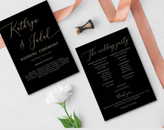 Wedding Program Template Download - Digital Doc Inc